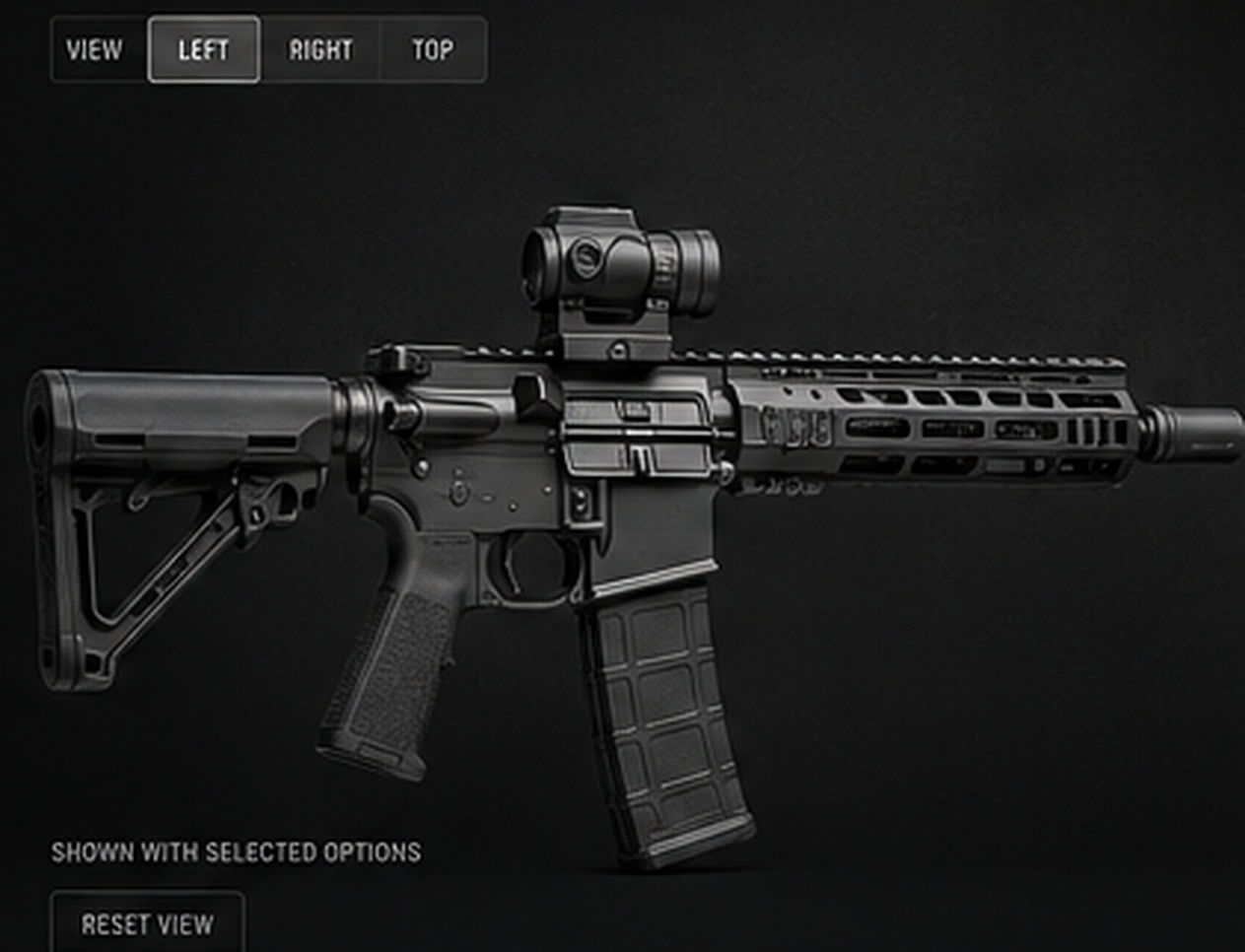 Visual rifle configuration preview